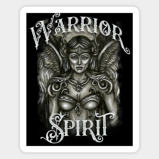 Warrior Spirit Dark Magnet by TAS Illustrations and More